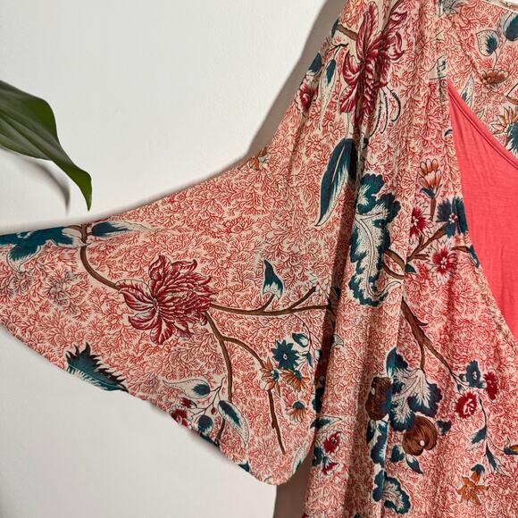 ANTHROPOLOGIE ADELAIDE WRAP DRESS MAEVE Women M Floral Party Wedding Guest - Picture 7 of 9